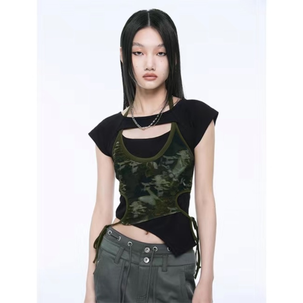 Camo layered top